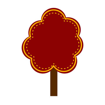 vector illustrator of red tree