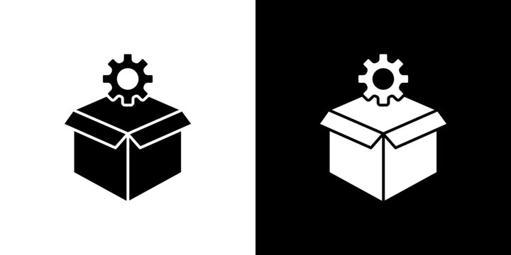 Ladle icon flat outline in black