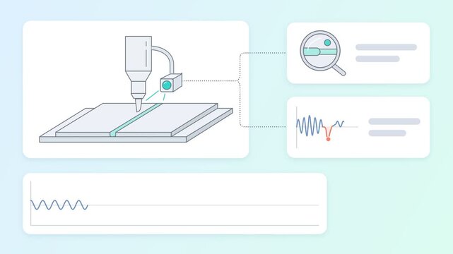 Automated Industrial CNC Milling Process with Real-time Precision Monitoring and Quality Control System Illustration