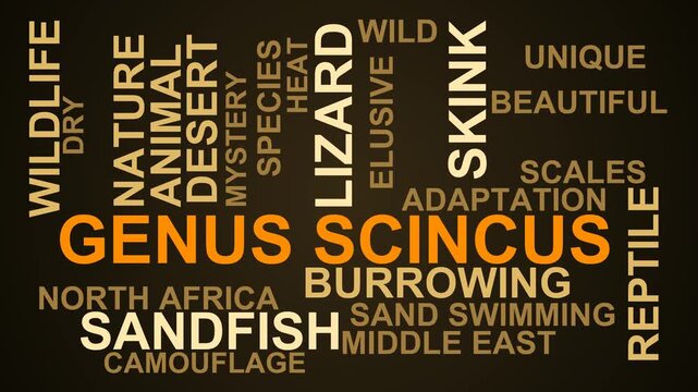 Genus Scincus Word Cloud