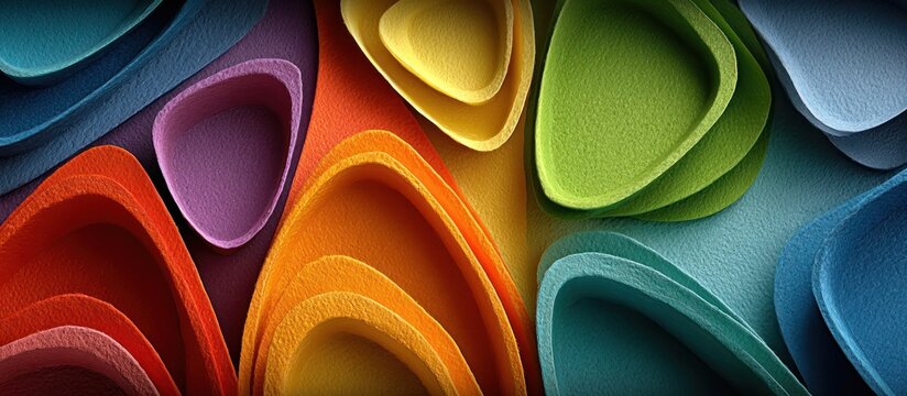 Vibrant colorful abstract shapes background.