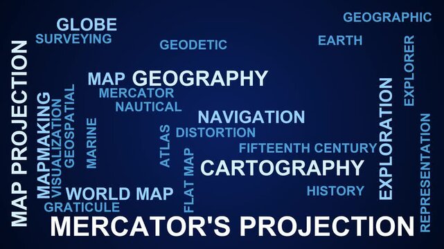 Mercator'S Projection Word Cloud