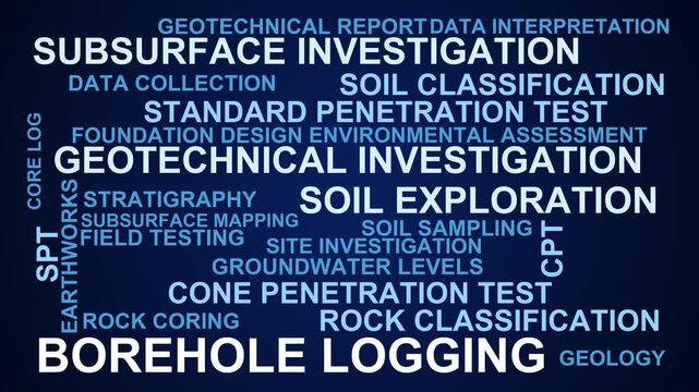 Borehole Logging Word Cloud