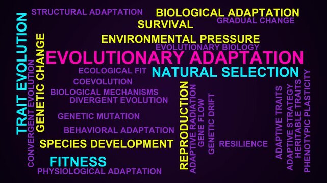 Evolutionary Adaptation Word Cloud