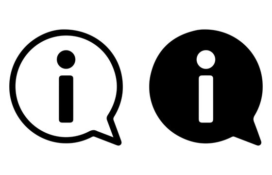 Information sign icon vector for guidance, help, details, notices, and clear digital communication needs.