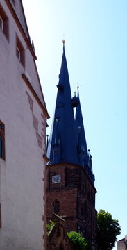 Historical Nicolai Church in the Old Town of Alfeld at the River Leine, Lower Saxony
