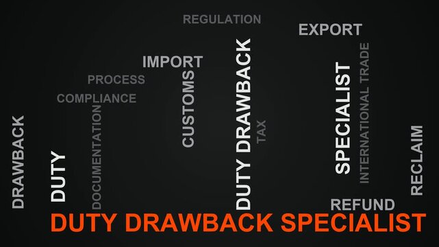 Duty Drawback Specialist Word Cloud