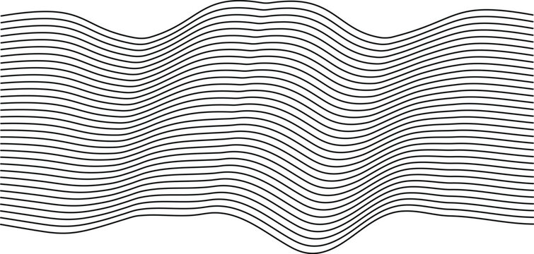 abstract gray parallel wavy lines background with smooth flowing contour curves