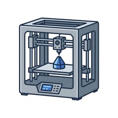 Obraz na płótnie Canvas Printer Additive Manufacturing Vector Icon