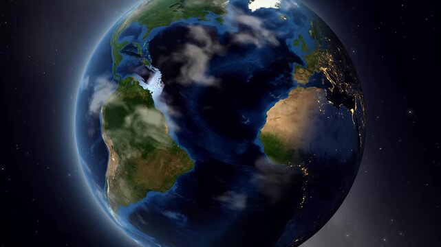 Earth Zoom In to Morelia Mexico Pin Marker Animation