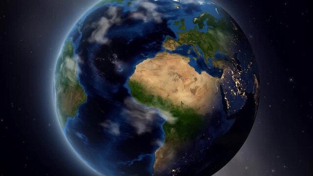 Earth Zoom In to Erdenet Mongolia Satellite Map Animation
