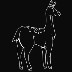 Minimalist Llama Vector Illustration © Bilal
