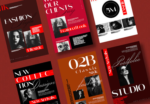 Modern Fashion Editorial Social Media Story Template Set