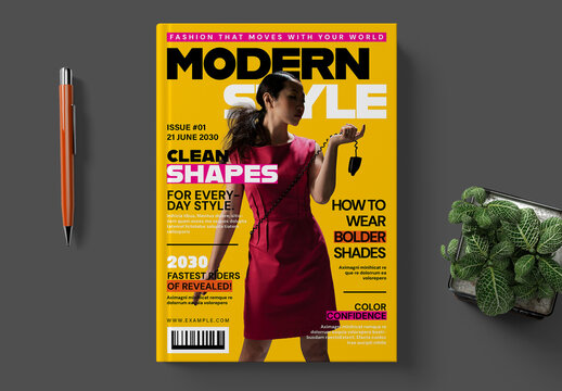 Modern Fashion Magazine Cover Template