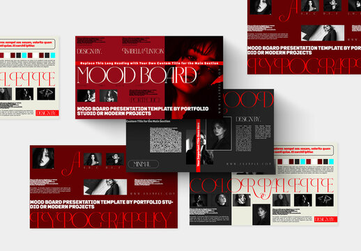 Modern Fashion Mood Board Presentation and Creative Design Template