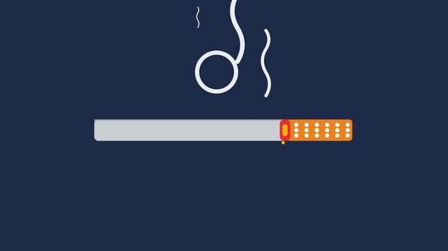 Cigarette burning like a loading progress bar