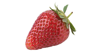 Single fresh ripe red strawberry berry sweet organic fruit isolated on white background © Jack