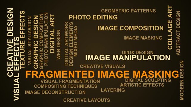 Fragmented Image Masking Word Cloud