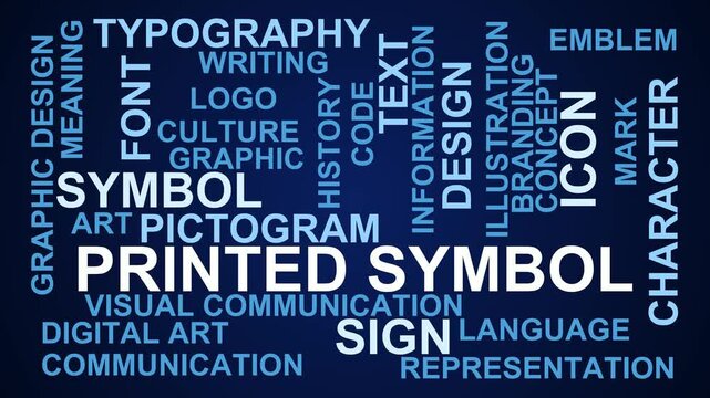Printed Symbol Word Cloud