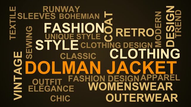 Dolman Jacket Word Cloud