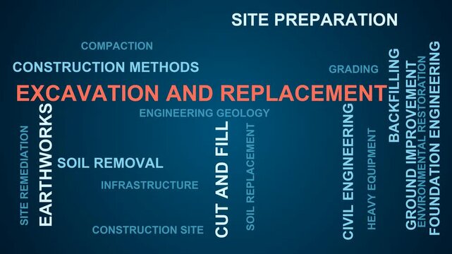 Excavation And Replacement Word Cloud