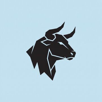 Geometric Bull Head Logo