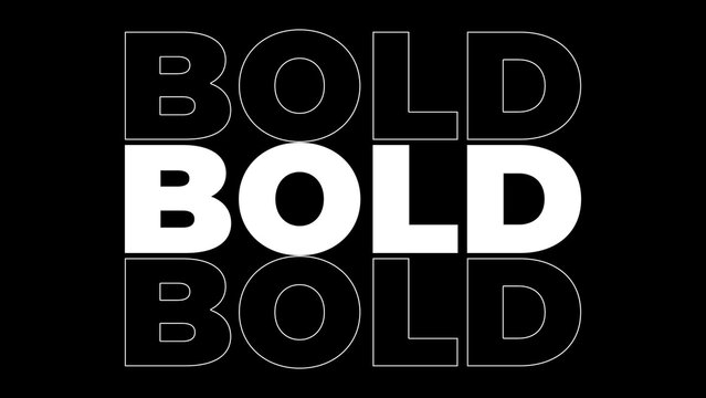 Modern Bold Text Animation