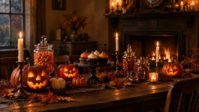 A Cozy Vintage Halloween Dinner Table 🎃🕯️ | Warm Autumn Magic & Spooky Elegance
