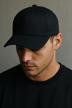 Minimalist black cap fashion