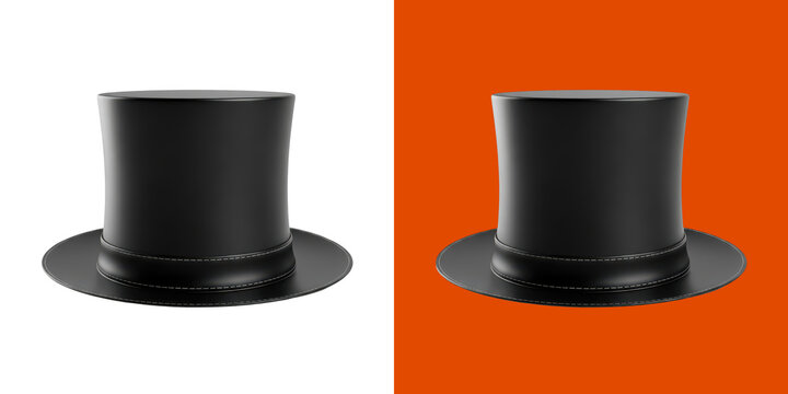Classic black top hat for magic performance or formal occasion icon