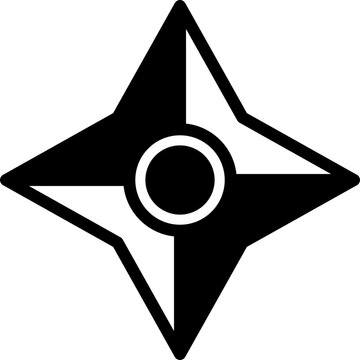 Ninja Star Collection, Shuriken Vector Icons, Martial Arts Weapon, Japanese Throwing Stars, Black Silhouette Graphics.Shuriken silhouette set of traditional japanese throwing stars.Shuriken ninja star