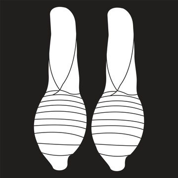 Minimalist vector illustration of fresh taro roots