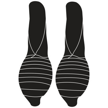 Minimalist vector illustration of fresh taro roots