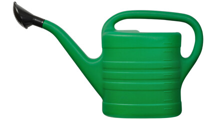 Green Watering Can, PNG on transparent cutout © Andrey popov