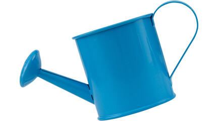 Blue Watering Can, PNG on transparent cutout © Andrey popov