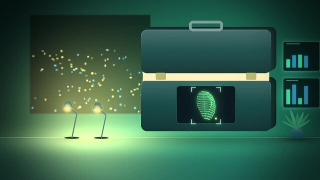 Secure case face recognition unlock full scene endless loop