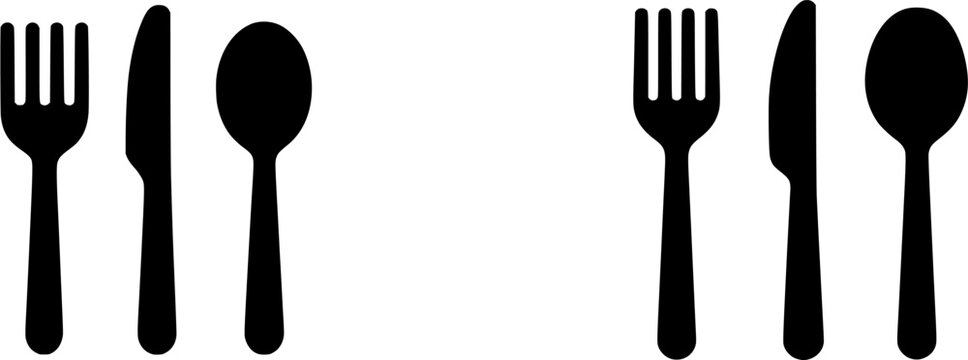 The image features a neatly arranged set of cutlery on a black background, symbolizing a dining setting ready for an elegant meal