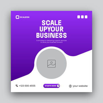 Digital marketing social media post web banner design template