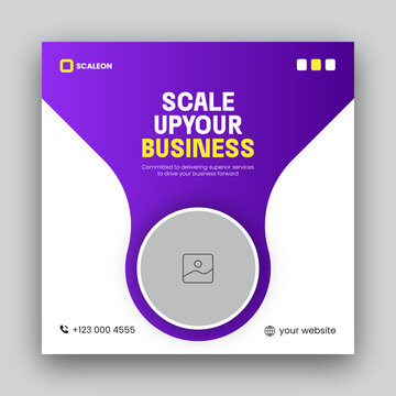 Digital marketing social media post web banner design template