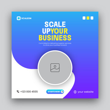 Digital marketing social media post web banner design template