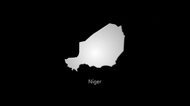 Colorful digital pixels revealing niger map