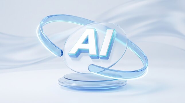 Futuristic artificial intelligence machine learning and advanced software development in a clean professional aesthetic. representing artificial intelligence technology innovation