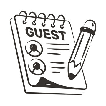 Premium download icon of guest list 