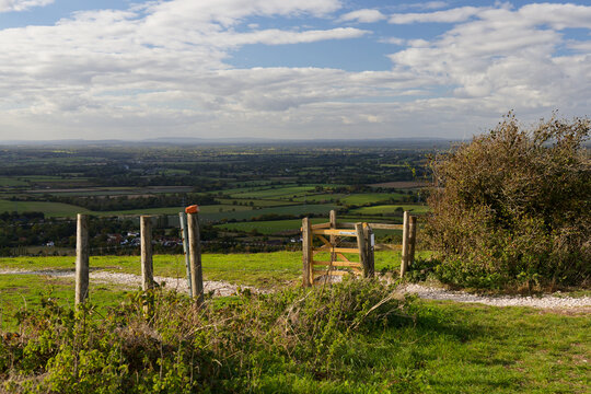 A public footpath at Devil's Dyke in Sussex, England