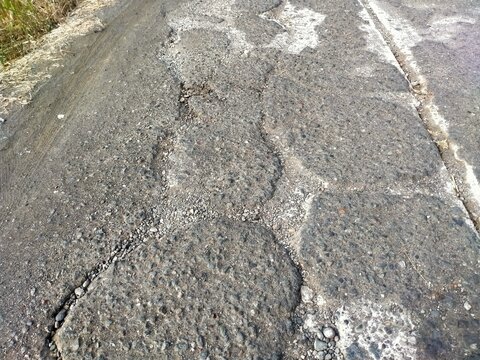 old asphalt road