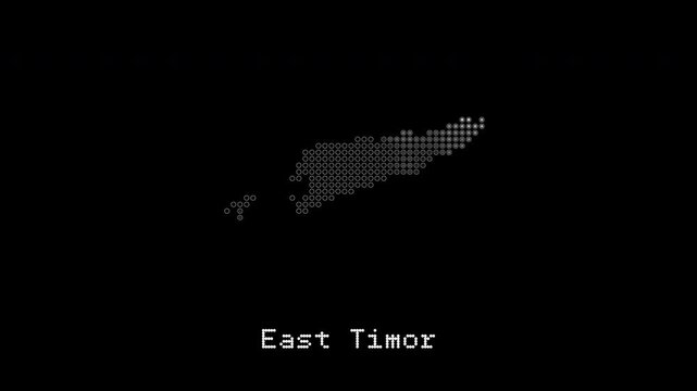East timor country digital map animation