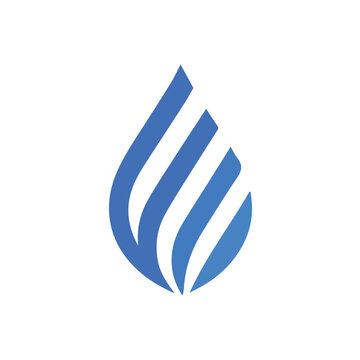water drop abstract logo design