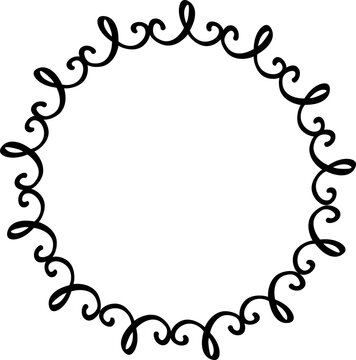 Circular ornament creating a decorative blank space on a white background