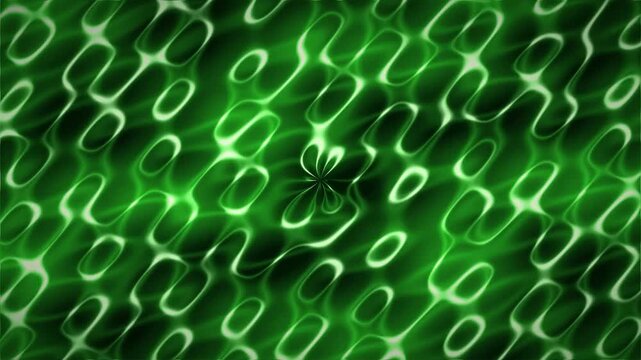 Abstract Emerald Green Liquid Chrome Metallic Waves Seamless Loop Animation
