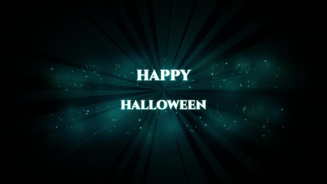 Ghostly Spectral Happy Halloween Text with Ethereal Fog Smoke Mist Floating Seamless Loop